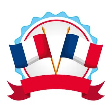 Happy bastille day flat design Ilustración de archivo
