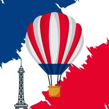 Happy bastille day flat design Stock-Illustration
