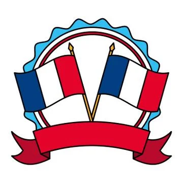 Happy bastille day flat design Ilustración de archivo