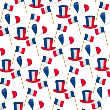 Happy bastille day flat design Stock Illustration