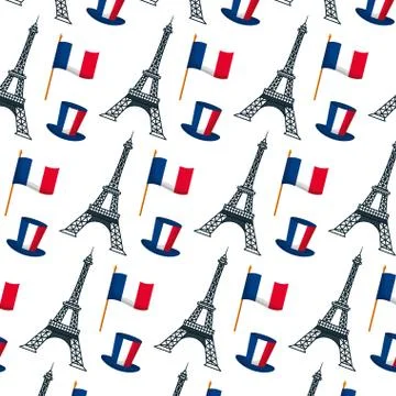 Happy bastille day flat design 스톡 일러스트