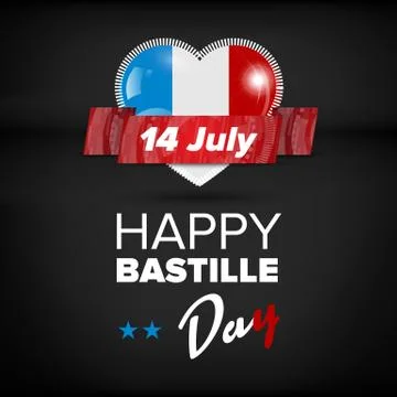 Happy Bastille day Stock Illustration