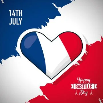Happy bastille day Stock Illustration