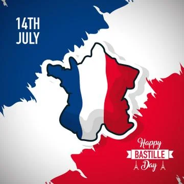 Happy bastille day Stock Illustration