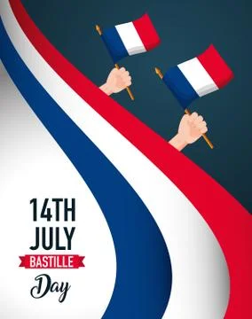 Happy bastille day Stock Illustration