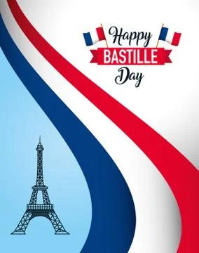 Happy bastille day Stock Illustration
