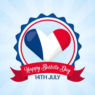 Happy bastille day Stock Illustration
