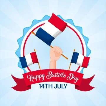 Happy bastille day Stock Illustration