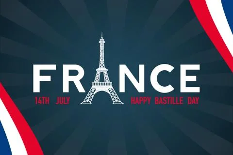 Happy bastille day 스톡 일러스트
