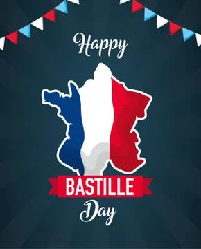 Happy bastille day Stock Illustration