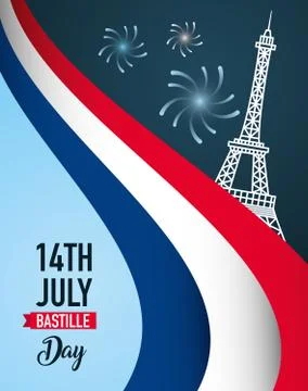 Happy bastille day Stock Illustration