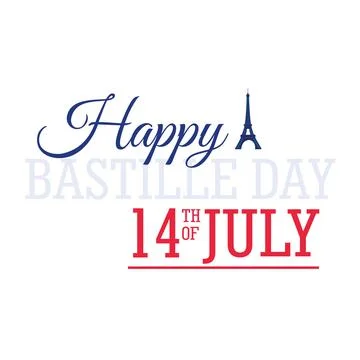 Happy bastille day Stock Illustration