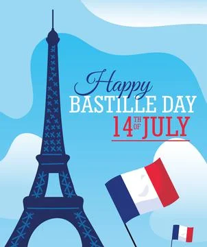Happy bastille day Stock Illustration