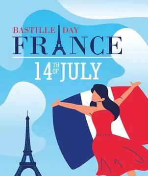 Happy bastille day Stock Illustration