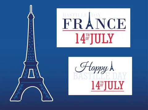 Happy bastille day Stock Illustration