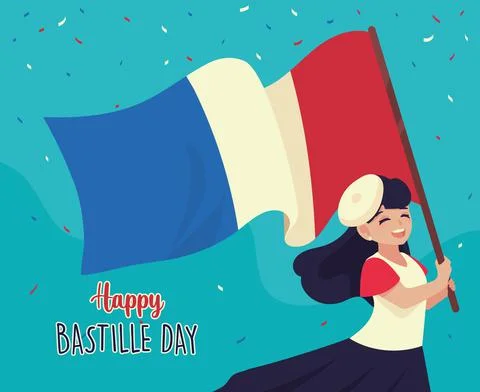 Happy bastille day Stock Illustration