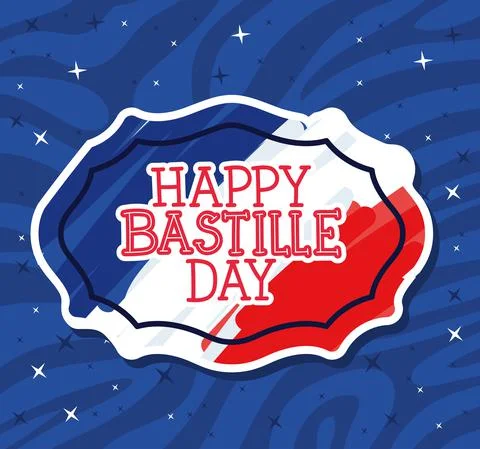 Happy bastille day quote Ilustración de archivo