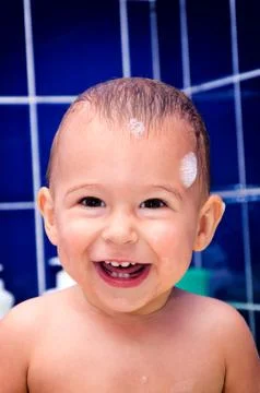 Happy bathtime Stock Photos