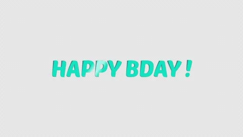 HAPPY BDAY! animated wave text. Alpha channel overlay, ProRes 4444. Stock Footage 316784937