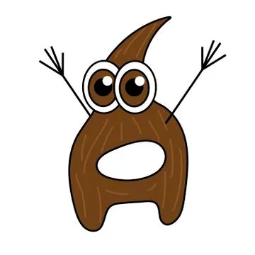 Happy beard character. Isolated vector illustration Stock Illustration