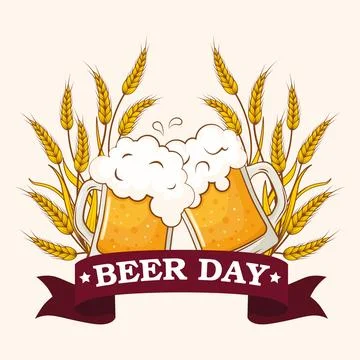 Happy beer day Stock Illustration
