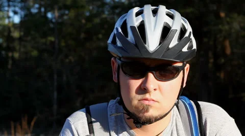 Happy Biker Stock Footage 1045492