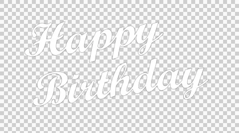 Happy Birthday with Alpha Background Stock Footage 45403218