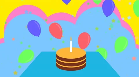 Happy Birthday animated background Stock Footage 62553030