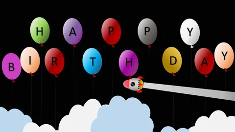 Happy birthday animated background 動画素材 219656000