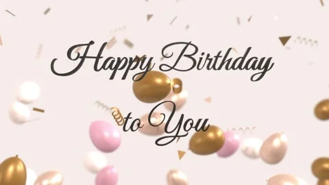Happy Birthday Animation Background. 스톡 동영상 277010195