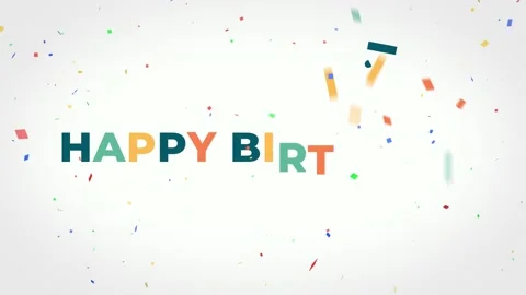 Happy Birthday animation light background Stock Footage