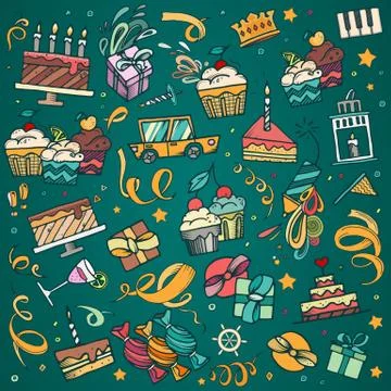 Happy birthday background Stock Illustration