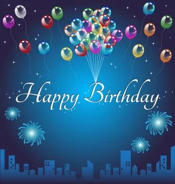 Happy birthday background vector Stock Illustration