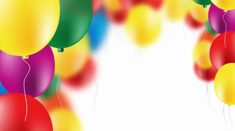 Happy birthday balloons Stock Footage 34305510