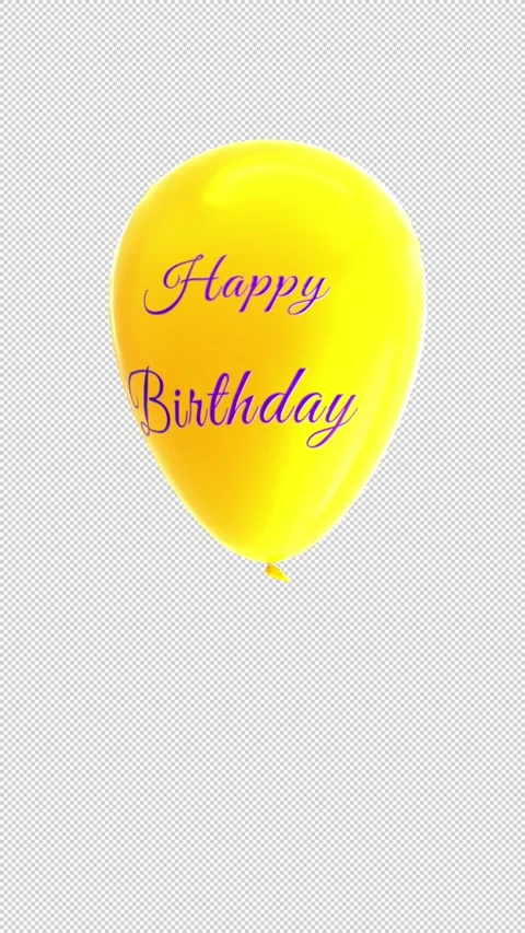Happy  Birthday Balloons Stock Footage 245515653