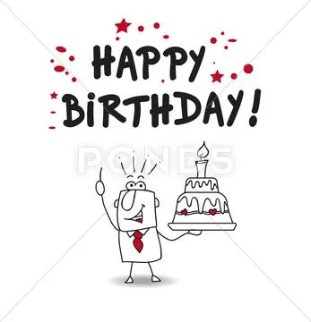 Happy Birthday boss: Royalty Free Illustration #61183758