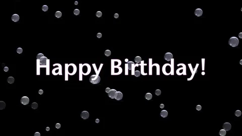 Happy Birthday Bubbles Video stock 87347367