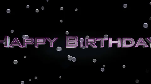 Happy Birthday with Bubbles over Background Stock Footage 87528347