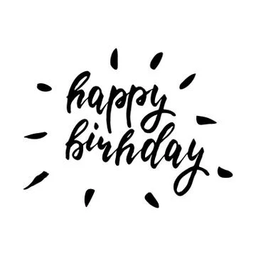 Happy birthday calligraphy vector Stock Illustration