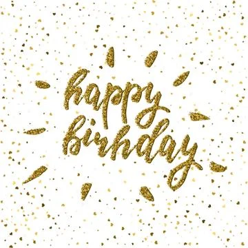 Happy birthday calligraphy vector Stock Illustration