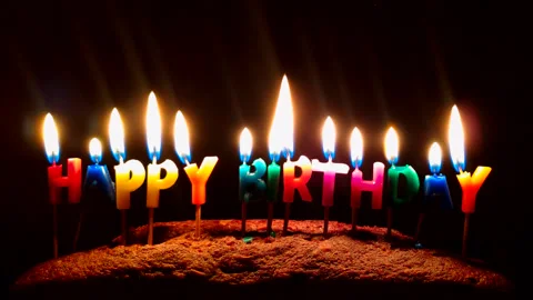 Happy birthday candles Stock-Footage 132935019