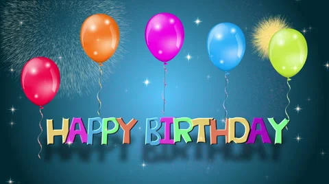Happy Birthday, celebration or other events. 4K animation. Stock Footage