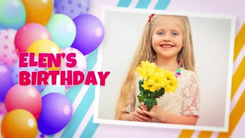 Happy Birthday Celebration Slideshow Stock After Effects
