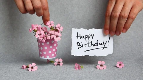 Happy birthday concept Stock Footage 78750599