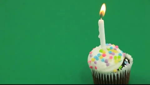Happy birthday cupcake Stock Footage 11016503