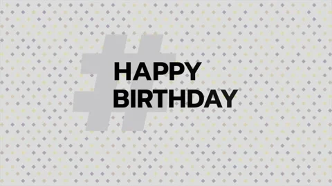Happy Birthday with dots pattern Video stock 169733188