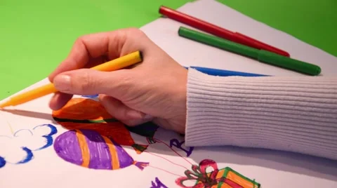 Happy Birthday drawing Stock Footage 43852869