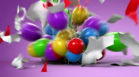 Happy Birthday, funny 3d animation Stock Footage