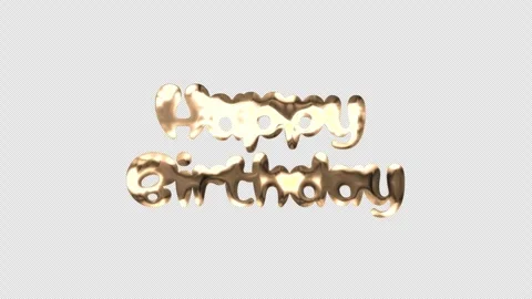 Happy birthday gold Stock Footage 344358695