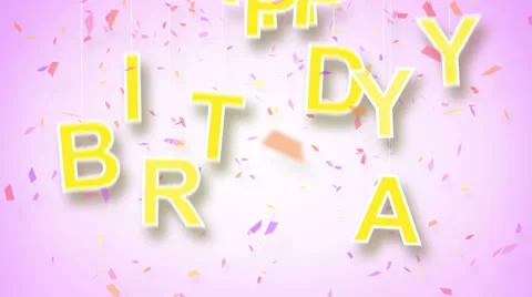Happy birthday greeting loop Stock Footage 23612545